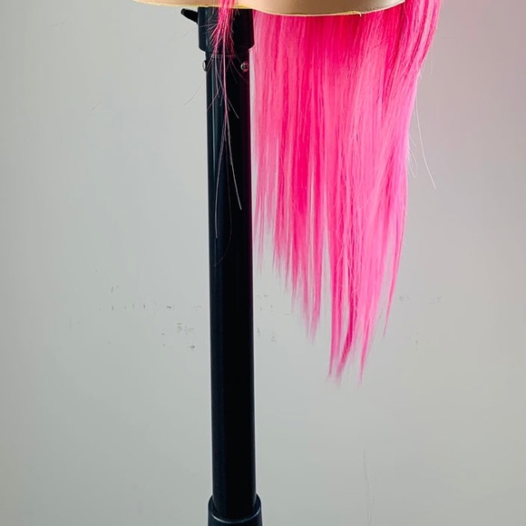 Very Pretty 26” Ombre Hot Pink & Light Pink Premium Fiber Lace Front Wig - Picture 10 of 12
